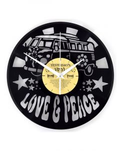 Boyle Yesterday's Vinyl Wall Clock Love & Peace 30cm
