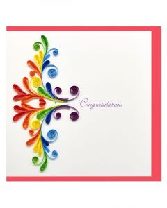 Boyle Quilled Greeting Card Congratulations 15x15cm