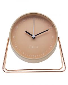 NeXtime Berlin Table Alarm Clock with Night Light 14x13x7cm Pink