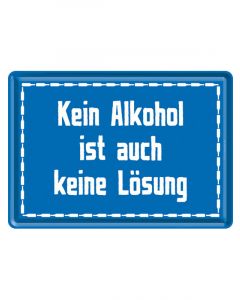 Nostalgic-Art Metal Card Kein Alkohol 10x14x0.3cm