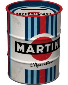 Nostalgic-Art Money Box Oil Barrel Martini L'Aperitivo 9.3x9.3x11.5cm