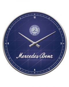 Nostalgic-Art Wall Clock Mercedes-Benz Silver & Blue 30cm