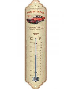Nostalgic-Art Thermometer Ford Mustang GT 1967 Red 28x6.5x2cm