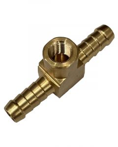 TFI Racing Brass Fuel Pressure Gauge Fitting 9.5mm Hose to 8.4mm NPT