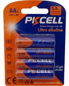PK Cell AA Alkaline Battery 4 Pack