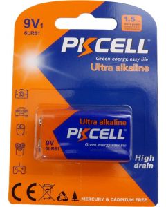 PK Cell Alkaline 9V 6LR61 Battery