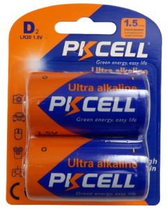 PK Cell Alkaline 1.5V D Battery 2 Pack