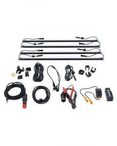 Hulk 4X4 4 Bar Led Campng Light Kit 12V Orng/Wht Illum Magnet/Clip Mnt