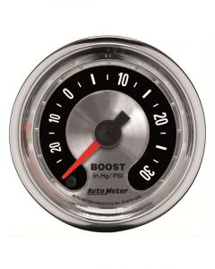Auto Meter 2-1/16" Boost/Vacuum 30 In HG/30PSI, Step Motor American Muscle