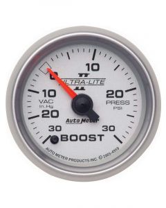 Auto Meter 2-1/16" Boost/Vacuum 30 In HG/30PSI Stepper Motor Ultra-Lite II
