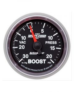 Auto Meter 2-5/8" Boost/Vacuum, 30 In HG/20 PSI, Mechanical, Sport-Comp II