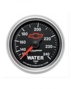 Auto Meter 2-1/16" Water Temp, 120-240 °F, Mech, Bowtie, GM Black