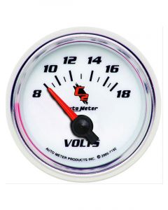 Auto Meter 2-1/16" Voltmeter, 8-18V, Air-Core, C2
