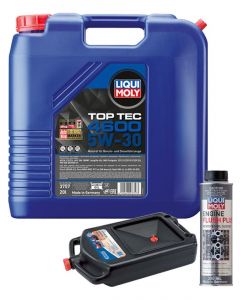 LIQUI MOLY Top Tec 4600 5W-30 20L Silver Service Kit + 8L Drip Tray