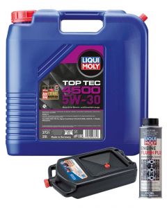 LIQUI MOLY Top Tec 4500 5W-30 20L Silver Service Kit + 8L Drip Tray