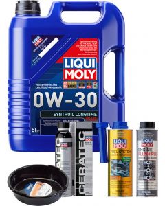 LIQUI MOLY Synthoil Longtime Plus 0W-30 5L Platinum Service Kit + 6L Drip Tray