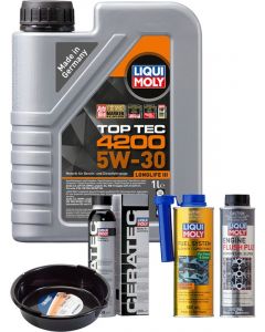 LIQUI MOLY Top Tec 4200 5W-30 1L Platinum Service Kit + 6L Drip Tray