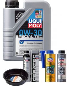 LIQUI MOLY Special Tec V 0W-30 1L Platinum Service Kit + 6L Drip Tray