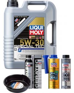 LIQUI MOLY Special Tec F 5W-30 5L Platinum Service Kit + 6L Drip Tray