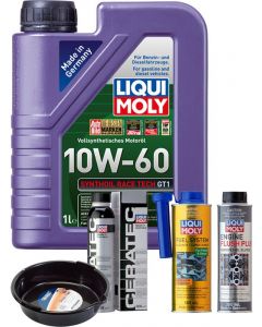 LIQUI MOLY Synthoil Race Tech GT1 10W-60 1L Platinum Service Kit + 6L Drip Tray