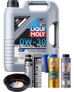 LIQUI MOLY Special Tec V 0W-30 5L Platinum Service Kit + 6L Drip Tray