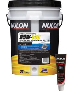 Nulon 85W-140 Limited Slip Differential Oil 20L + Gearbox Diff Treatment 250ml