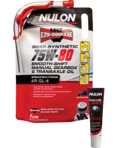 Nulon Semi 75W-80 Gearbox Transaxle Oil 1L + Gearbox Diff Treatment 125ml