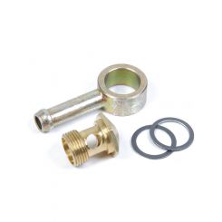 Holley Fuel Bowl Male 9/16-24" to 5/16" Hose Barb/Demon Steel/Brass Raw