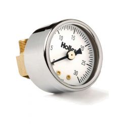 Holley Gauge Fuel Pressure 0-30 psi 1 1/2" Analog Mechanical White Face