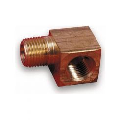 Holley Fuel Pressure Gauge Brass 90 Elbow 1/8" NPT Male 1/8" NPT Female