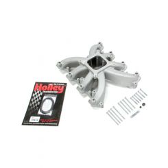 Holley Intake Manifold Natural Square Bore Flange Chevy Small Block LS