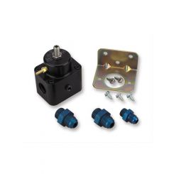 Holley Fuel Pressure Regulator, Black Anodized, 15-65 psi, Universal