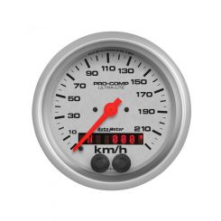 Auto Meter Ultra-Lite GPS  Speedometer  3-3/8" In-Dash Metric  0-225 KPH