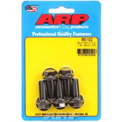 ARP Bolt 10mm x 1.25 25mm Long 12mm Hex Head Chromoly Black Pack 5