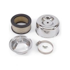 Edelbrock Air Filter Assembly Chrome 4 21/32 in. Diameter 2 5/8 in. Inlet