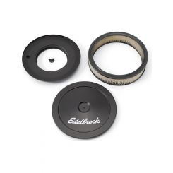 Edelbrock Air Filter Assembly Pro-Flo 10" Dia Round Steel Black 2" Filter