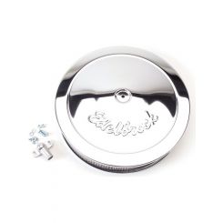 Edelbrock Air Filter Assembly Pro-Flo 14 in. Diameter Round Steel Chrome