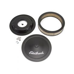 Edelbrock Air Filter Assembly Pro-Flo 14 in. Diameter Round Steel Black P