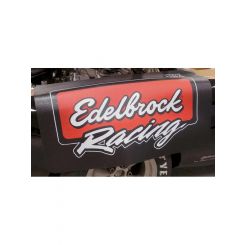 Edelbrock Fender Cover Foam/Vinyl Racing Logo 22.0" Width 34.0" Length