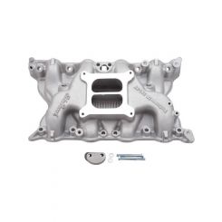 Edelbrock Intake Manifold Performer Dual Plane Aluminium Natural Square B