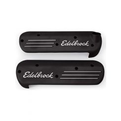 Edelbrock Ignition Coil Covers Black Logo Chevy 4.8L 5.3L 6.0L Pair