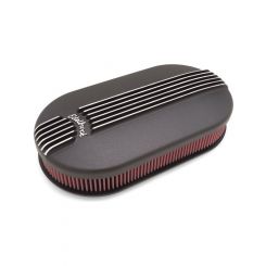 Edelbrock Air Cleaner Assembly Classic Dual-Quad Oval Black Logo 4.45"