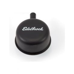 Edelbrock Valve Cover Breather Signature Series Push-In Round Black Logo