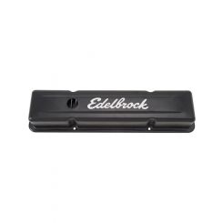 Edelbrock Valve Covers Signature Series Stock Height Steel Black Edelbroc