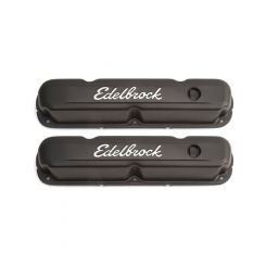 Edelbrock Valve Covers Signature Series Stock Steel Black Powdercoated Ed