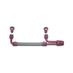 Edelbrock Fuel Line Braided Stainless Steel Aluminium Dual Quad 3/8 in. N