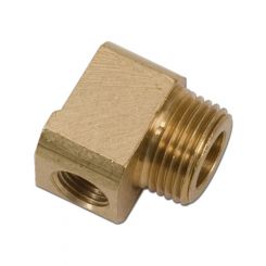 Edelbrock Fitting Reducer 90 Degree Female 1/8 in. NPT to Male 3/8 in. NP