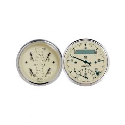 Auto Meter Gauge Kit Analog Speedo Tacho Fuel Lvl Water Temp Voltmeter Oi