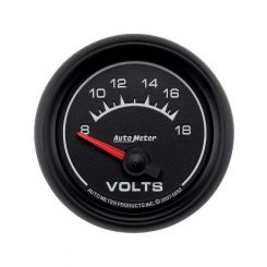 Auto Meter Gauge ES Voltmeter Short Sweep 8-18 V 2 1/16" Analog Electrical