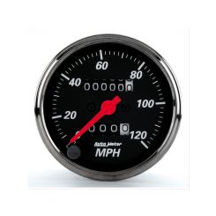 Auto Meter Speedo Designer Black 0-120 MPH 3 1/8" Analog Mechanical